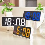 Digital LED Table Alarm Clock – Large Display Modern Desk Clock