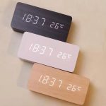 Digital LED Alarm Clock with Temperature Display