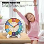 Kids Learning Wake Up Alarm Clock – Colorful Analog Table Clock for Children