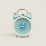 Retro Twin Bell Alarm Clock with Pastel Gradient Dial Vintage Metal Desk Clock 5inch - Image 2