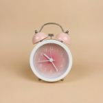 Retro Twin Bell Alarm Clock with Pastel Gradient Dial Vintage Metal Desk Clock 5inch