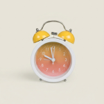 Retro Twin Bell Alarm Clock with Pastel Gradient Dial Vintage Metal Desk Clock 5inch - Image 3