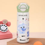 Cute Cartoon Bloom! Kids Thermos Water Bottle with Safety Lock & Push Button Cap 550ml